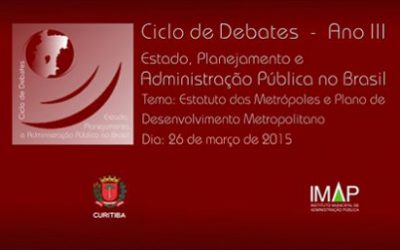 Estatuto das Metrópoles é tema de Ciclo de Debates em Curitiba