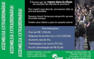 SASP realiza assembleia com arquitetos das empresas de consultoria