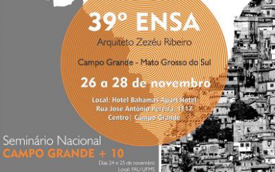 39º ENSA ocorre de 25 a 29 de novembro em Campo Grande (MS)