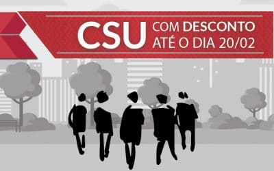 Dia 20 é o prazo máximo para pagar CSU com desconto