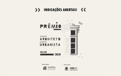 Abertas indicações para o Prêmio Arquiteto e Urbanista do Ano Saergs 2020