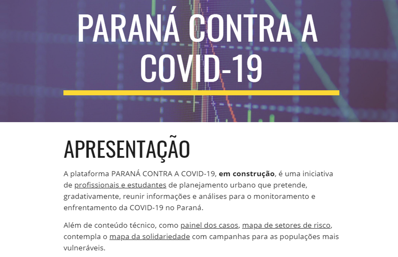 Pandemia é acompanhada de perto com Paraná Contra a Covid-19