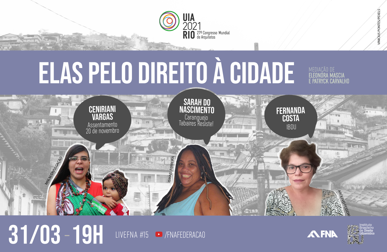 Live da FNA debate garantia do direito à cidade a partir de lutas contra discriminações