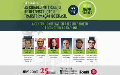 Projeto de Reconstrução e Transformação do Brasil abordará a centralidade das cidades