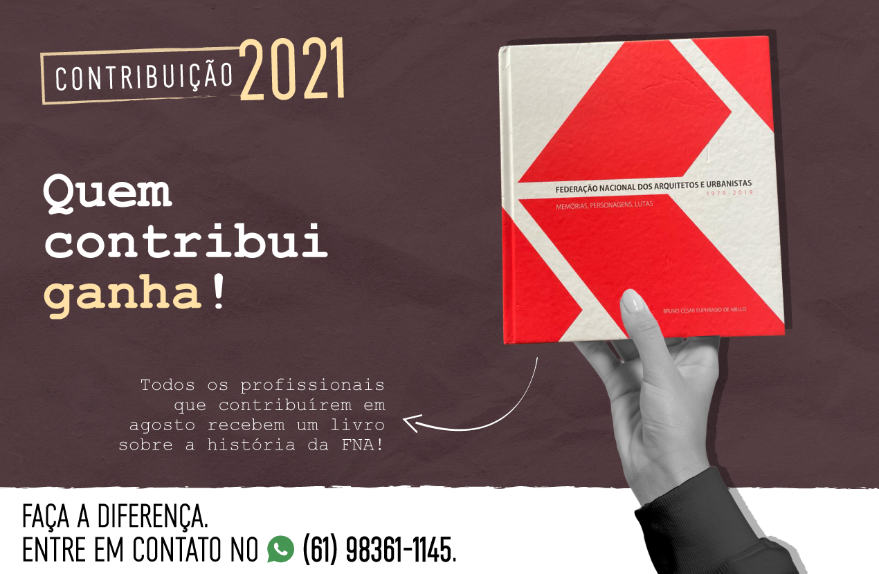 Até 31/08, arquitetos em dia com a contribuição ganham livro dos 40 anos da FNA