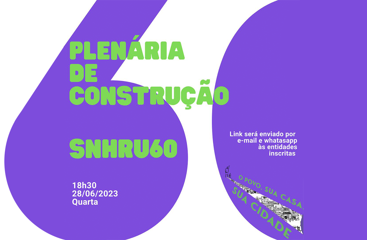 Plenária de construção do Seminário de Habitação acontece no dia 28/06